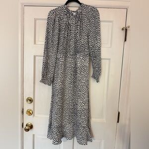 J. Crew Monochrome Long Sleeve Dress